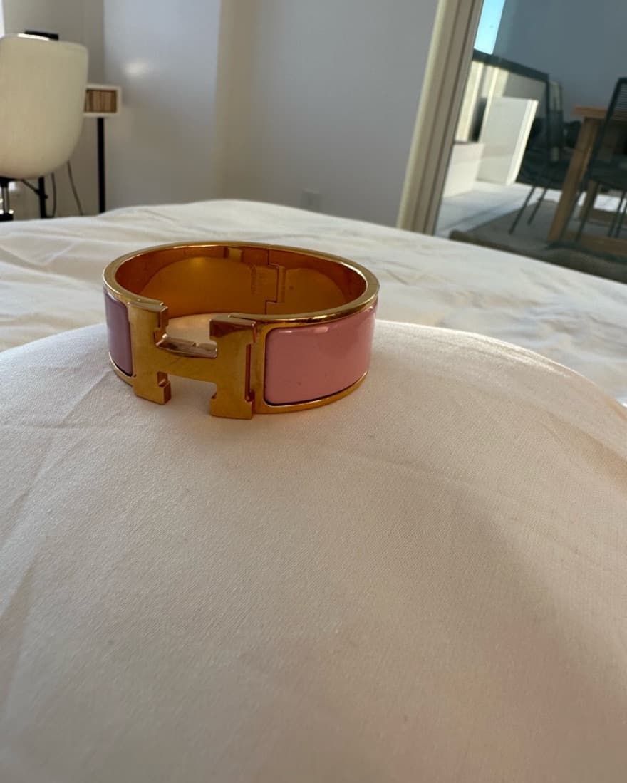 Hermes Clic Clac H Bracelet In Pink - Image 2