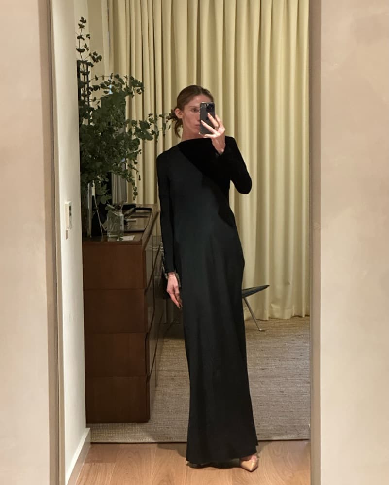 Velvet And Silk Vintage Gown - Image 5