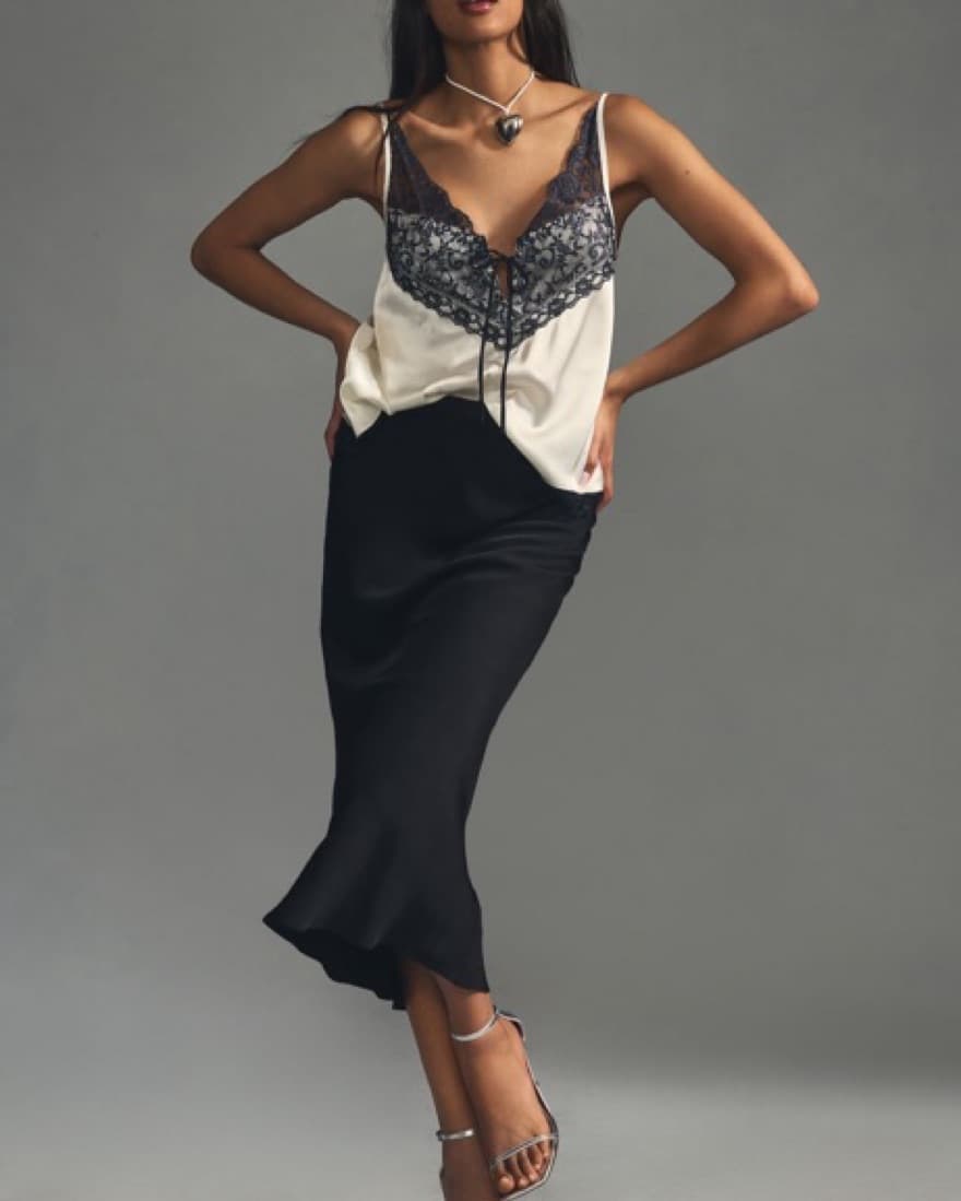 By Anthropologie V-Neck Lace Cami - Image 3
