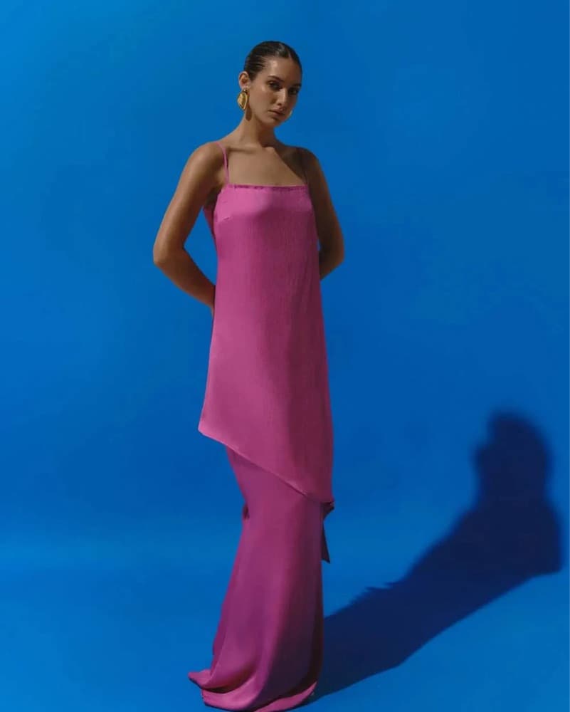Baobab Noa Fuscia Layered Maxi Dress - Image 1