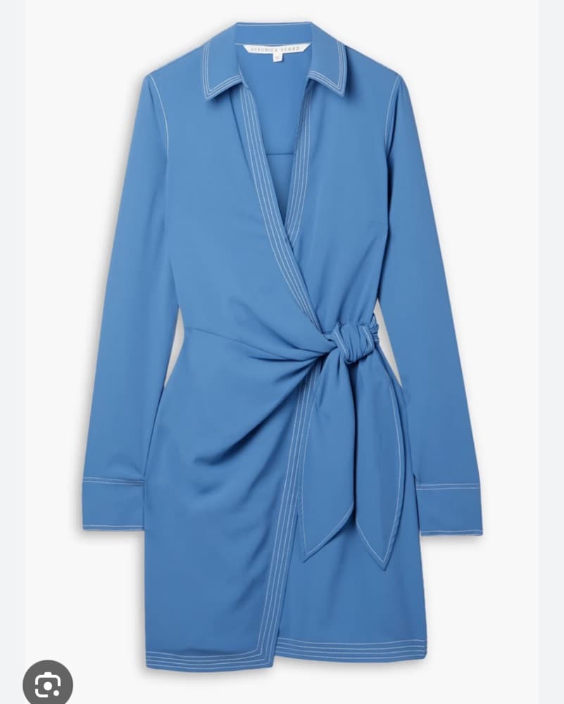 Veronica Beard Chic Blue Wrap Dress - Image 1