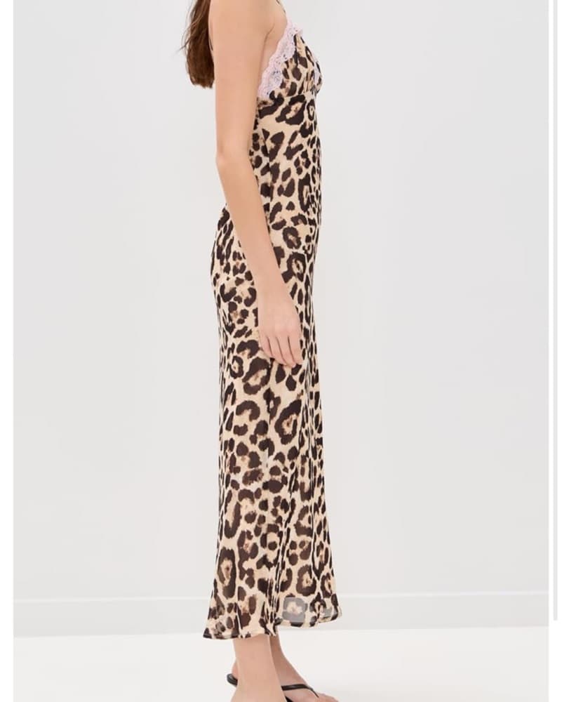 Nia Leopard Print Slip Dress - Image 3