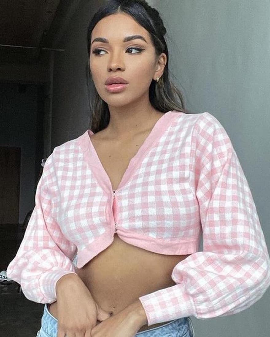Princess Polly Baby Pink Cropped Cardi - Image 2