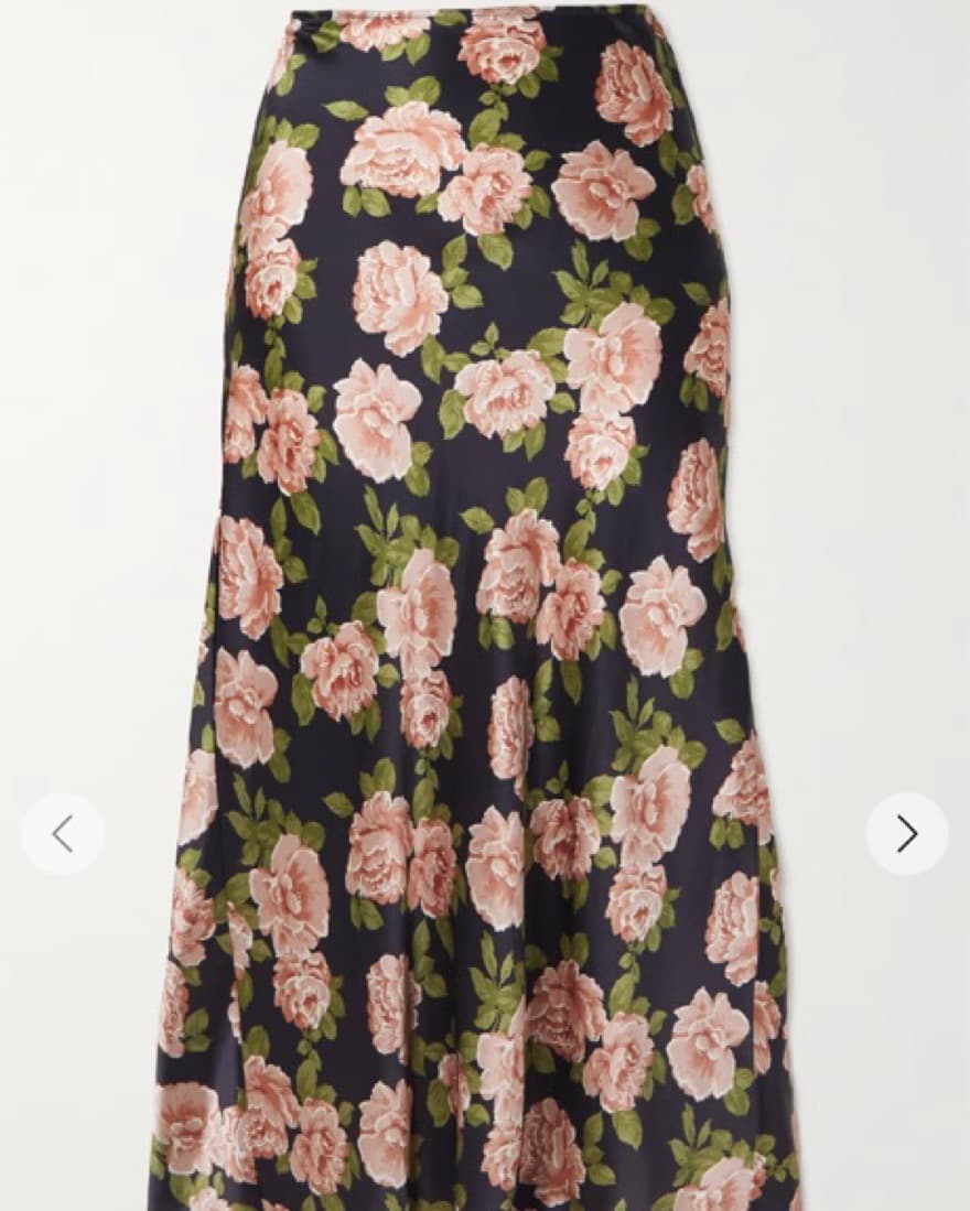Reformation Floral Midi Slip Skirt  - Image 2
