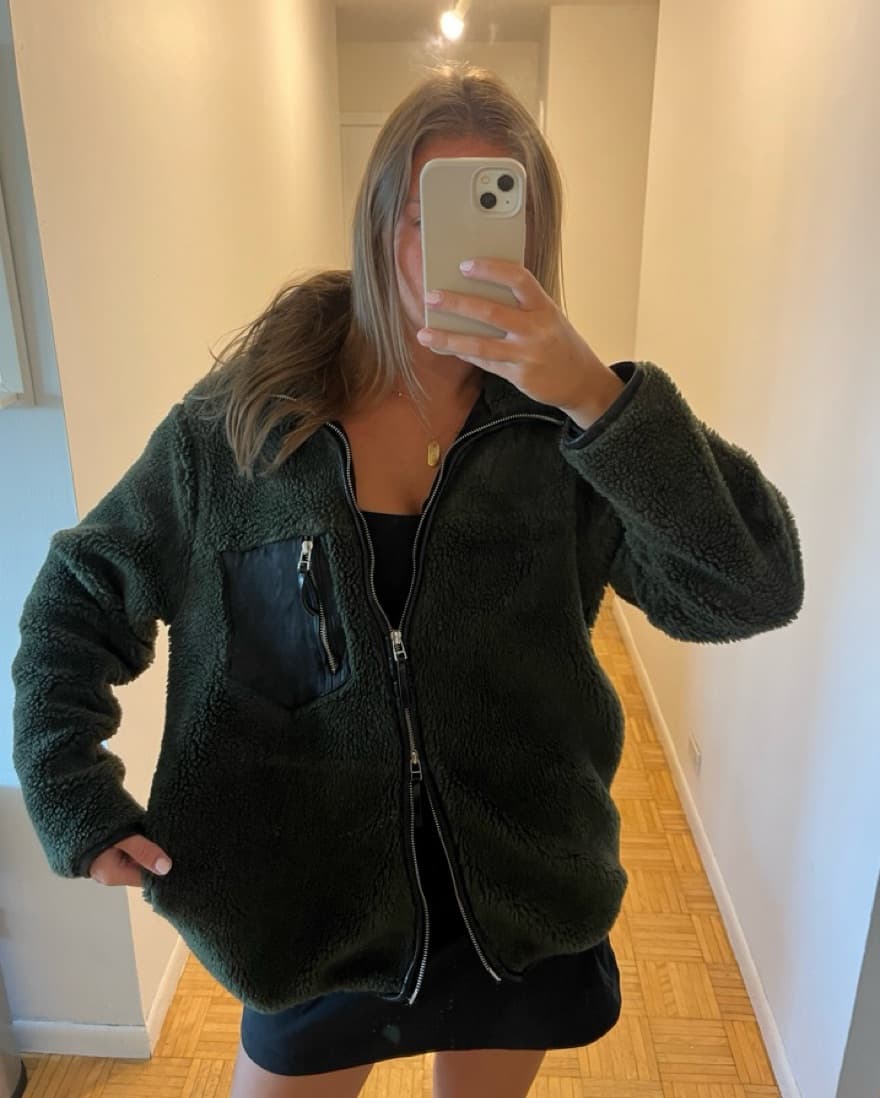 Fleece Double Zipper Jacket - Image 3