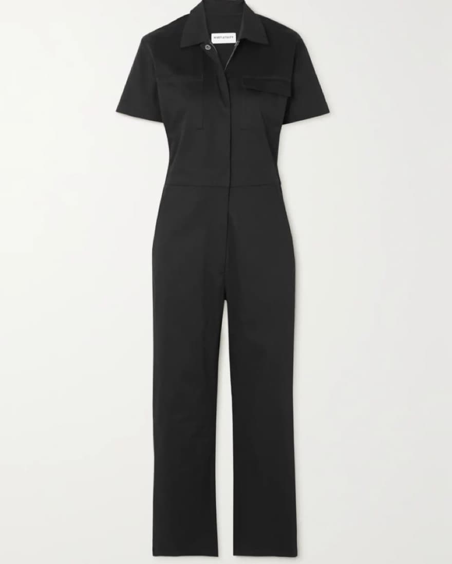 Rivet Utility Black Worker Jumpsuit - Image 2