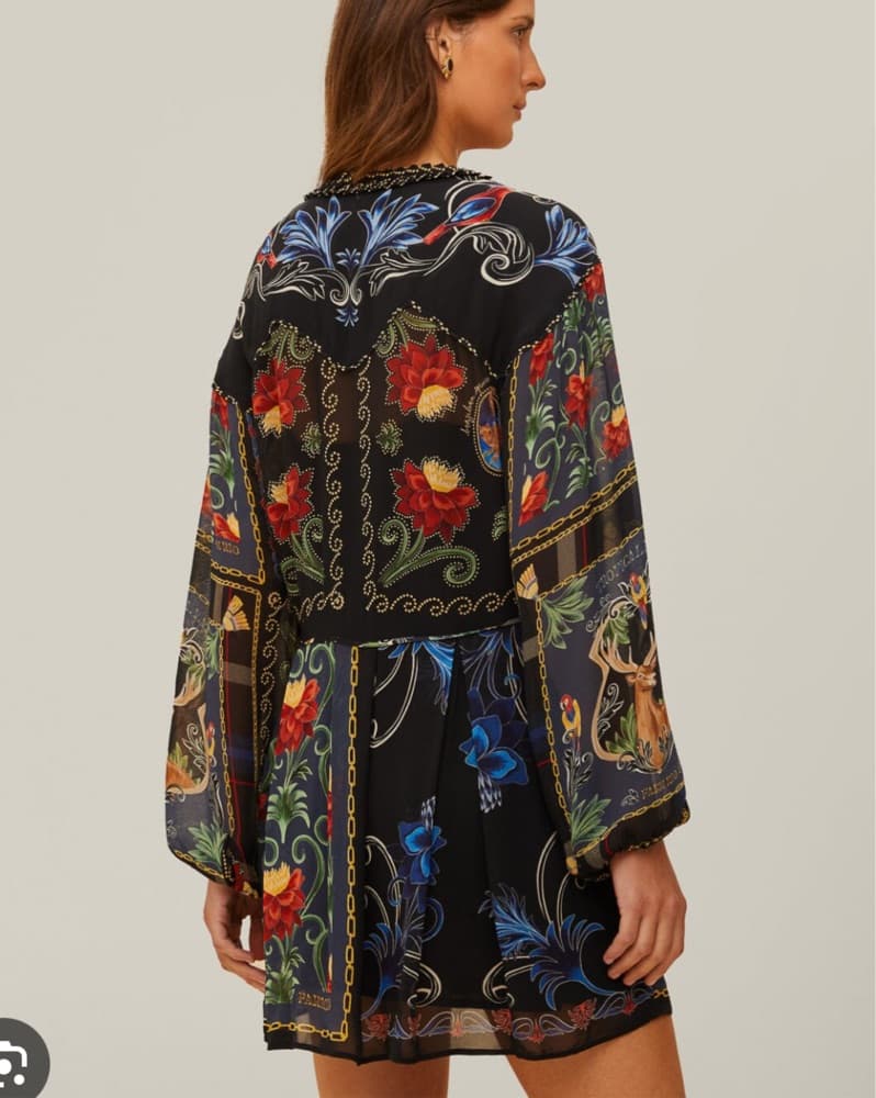Vibrant Floral Patterned Mini Dress - Image 3