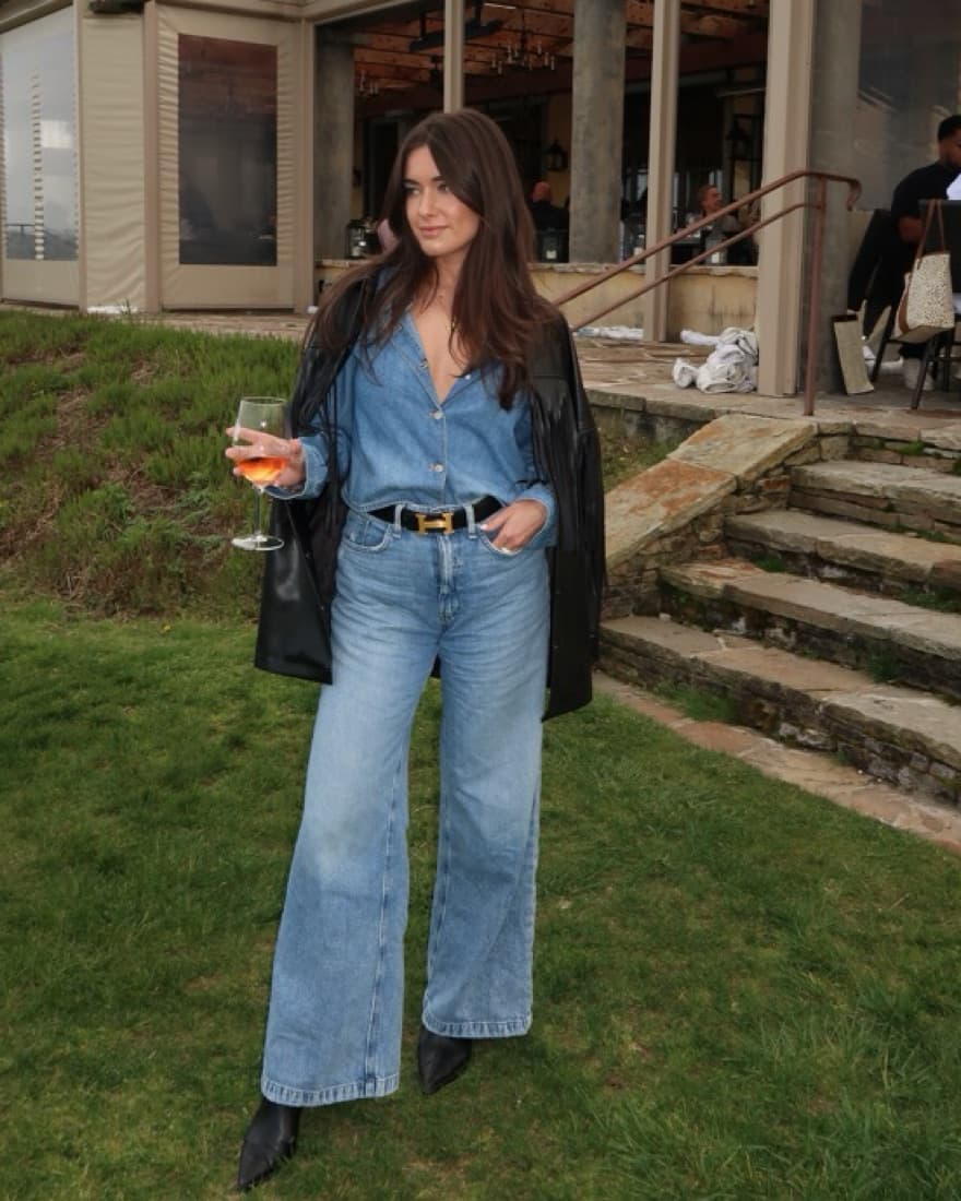 Zara Denim Open Back Top  - Image 3