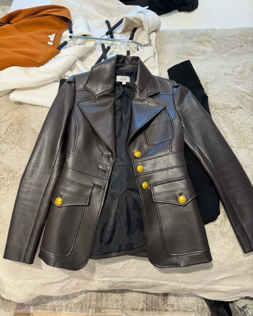 ALC Brown leather blazer - Image 1