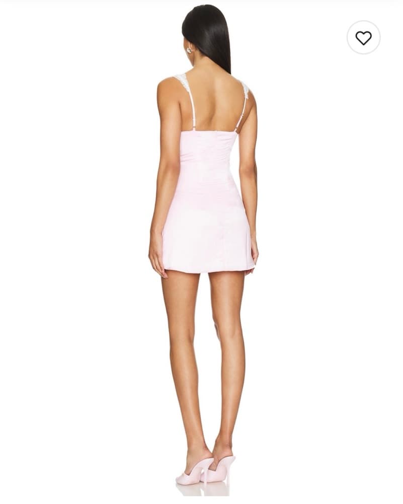 Ruth Mini Dress, Blush Pink  - Image 4