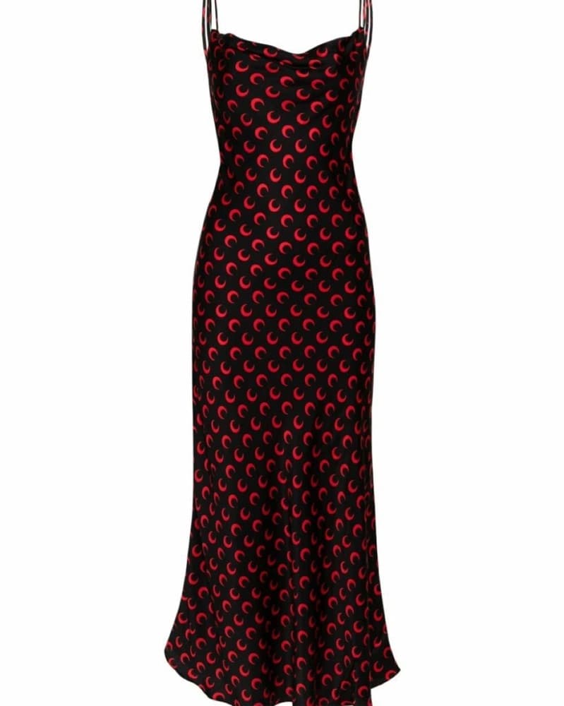Marine serre black and red slip dress - Image 1