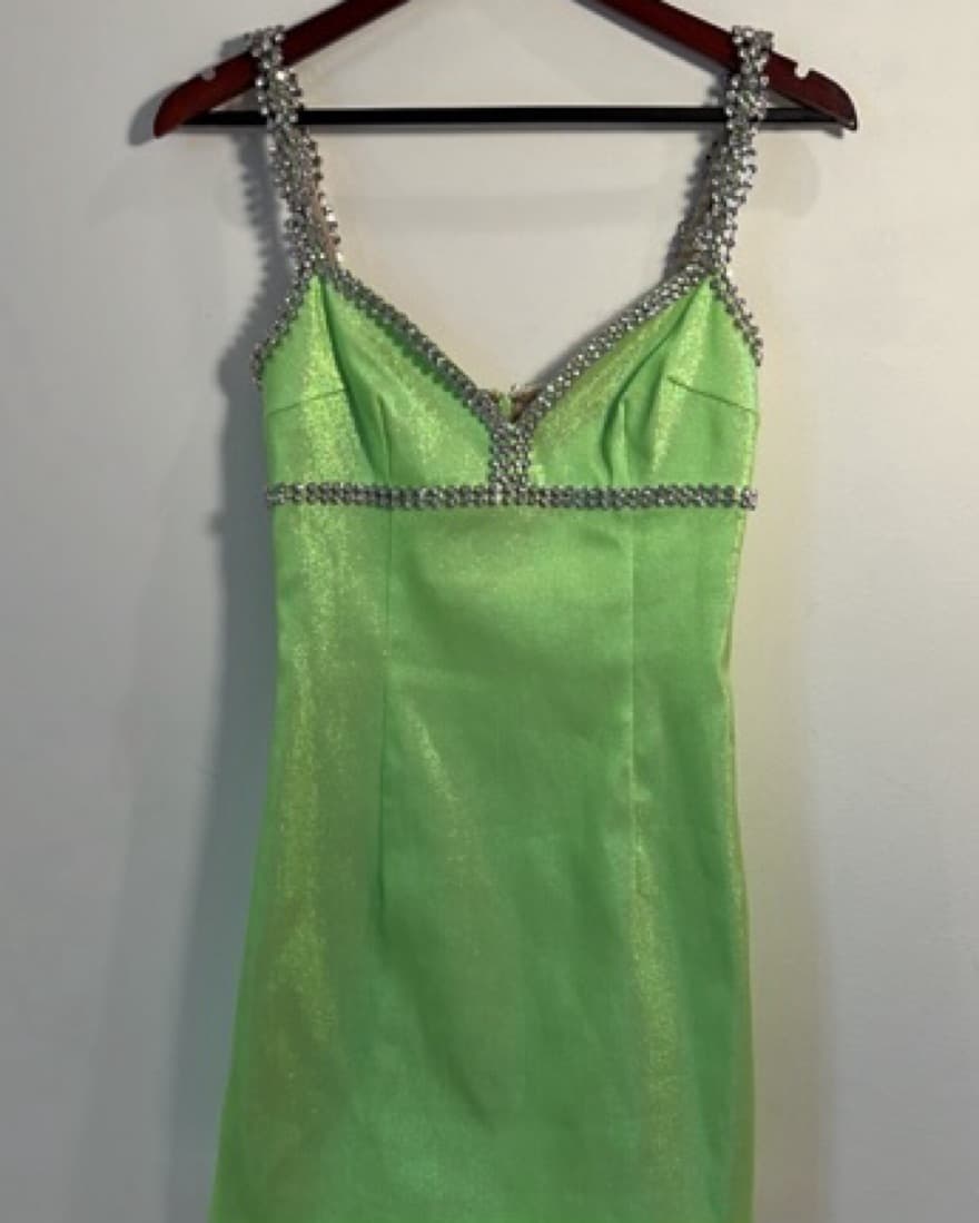 AREA Crystal-Embellished Lamé Mini Dress - Image 4