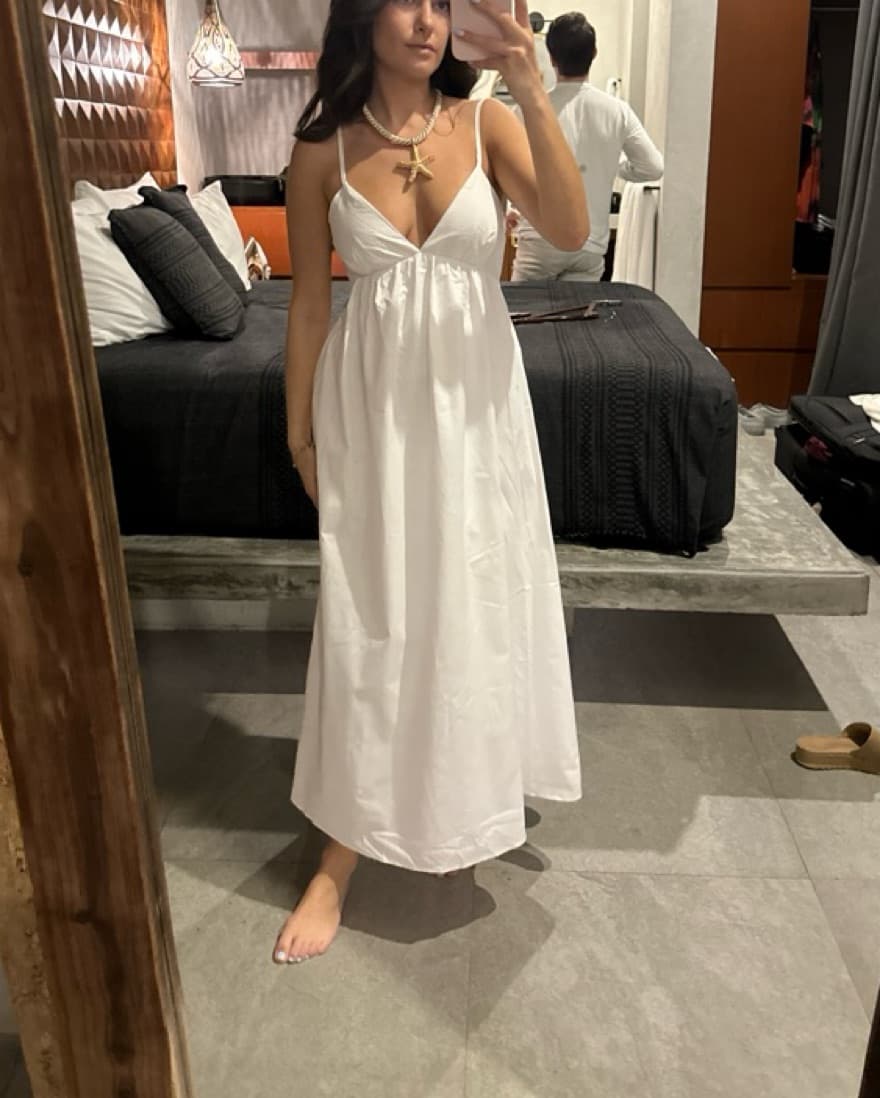 Low Back White Dress  - Image 4