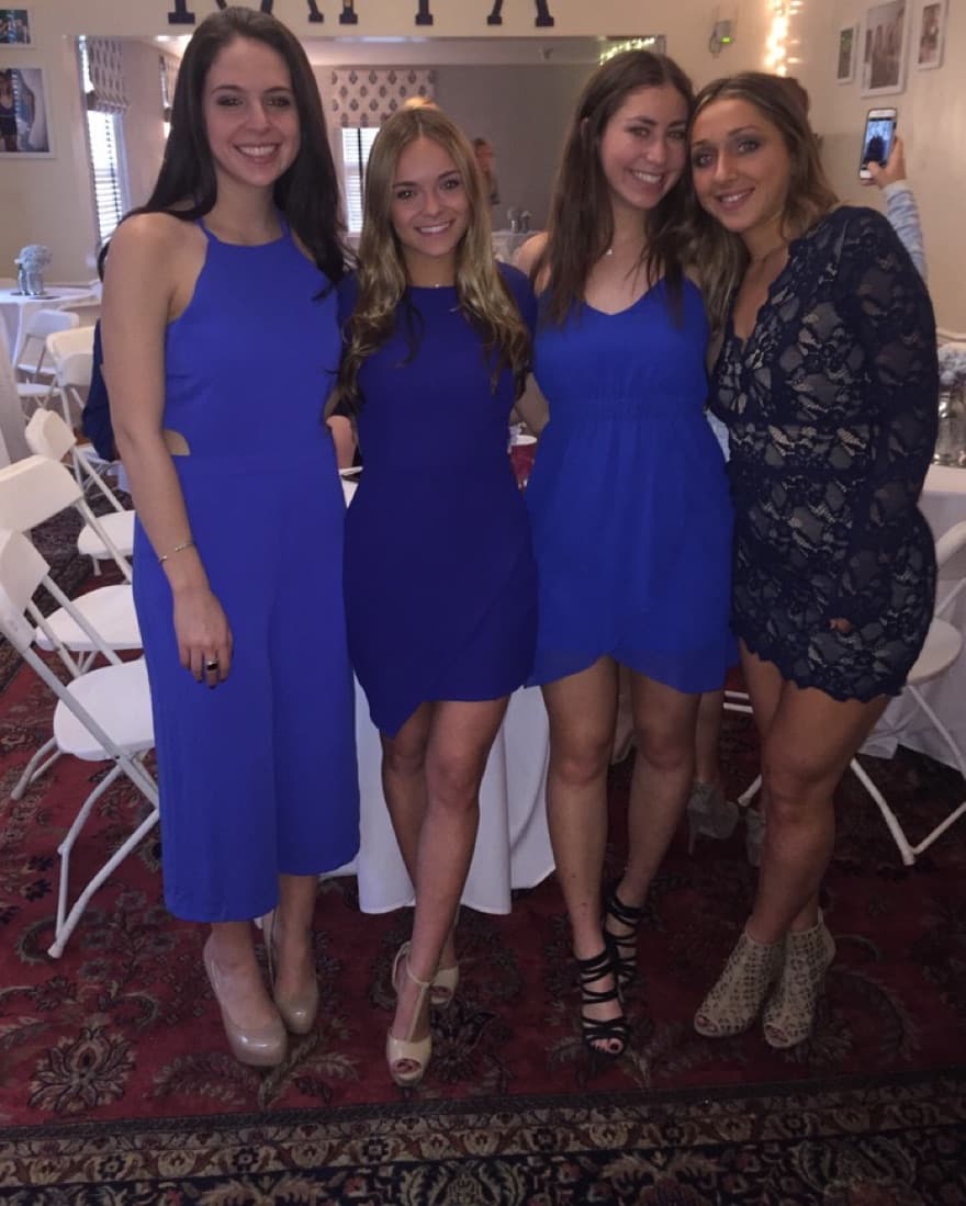 Royal Blue Envelope Mini Dress - Image 5