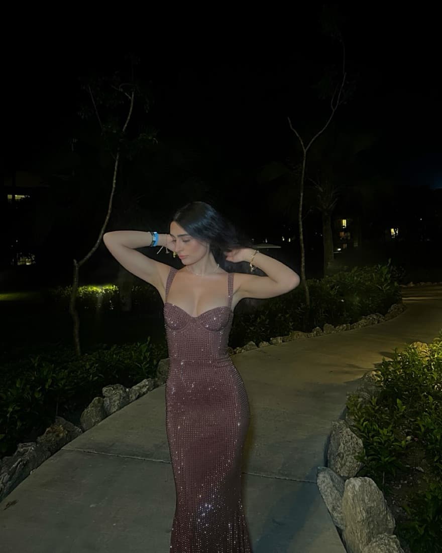 embellishedcorset fishtail gown-espresso - Image 4