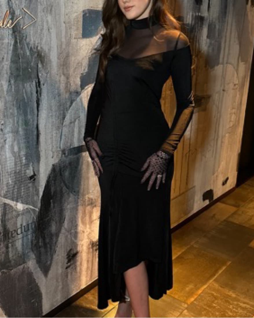 Amy Shehab - Noir Mesh Top and Skirt - Image 2