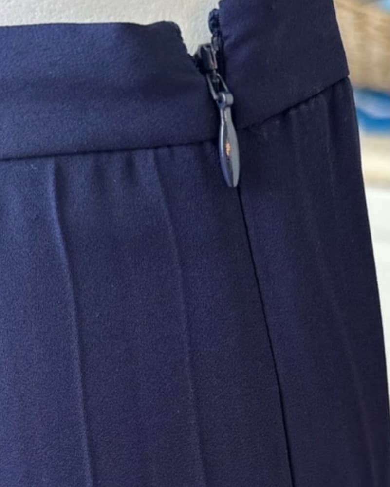 Banana Republic Navy Pleated Midi Skirt - Image 2