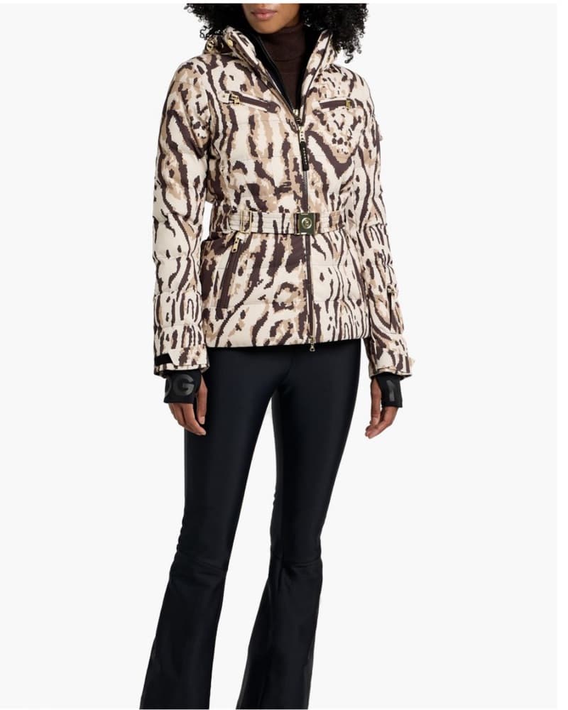 Bogner Ellya leopard belted Ski Jacket  - Image 1