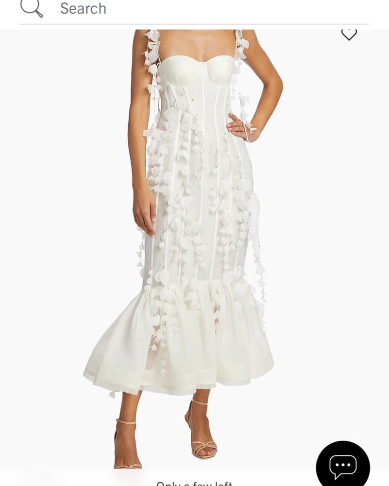 ZIMMERMAN Petal Appliqué Corset Gown - Image 1