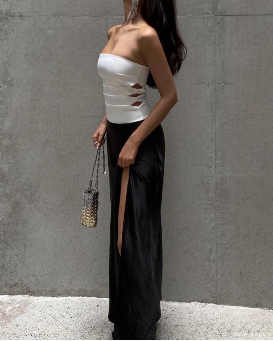 Meshki Two Tone Strapless Maxi Dress  - Image 5