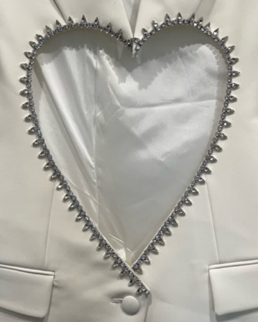 AREA heart cut out blazer - Image 5