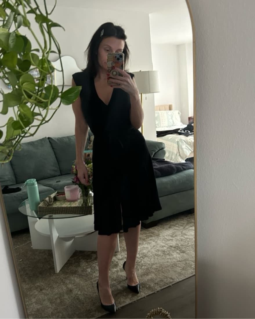 DVF Chic Black Midi Dress  - Image 2