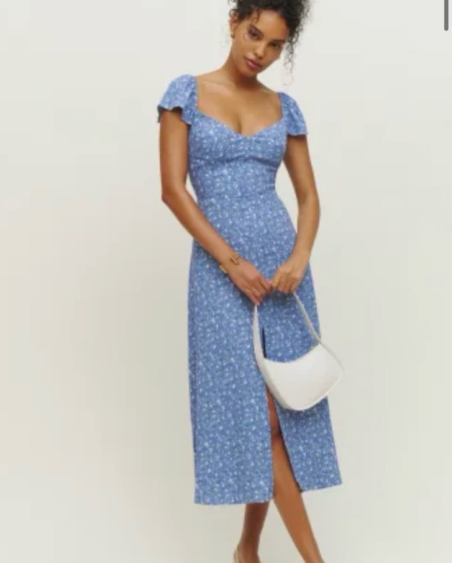 Blue Reformation Dress - Image 2