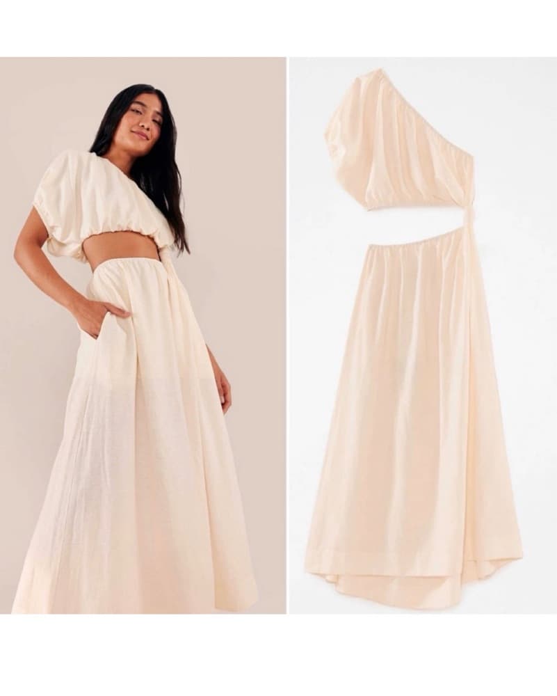 Farm Rio Elegant White Midi Dress - Image 2