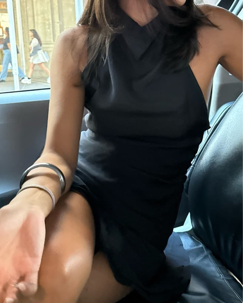 Zara Black/Dark Grey Mini Dress - Image 2