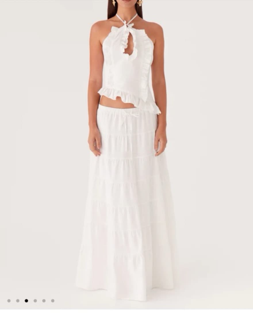Skirt Flowy Floor Length With Tie  - Image 3