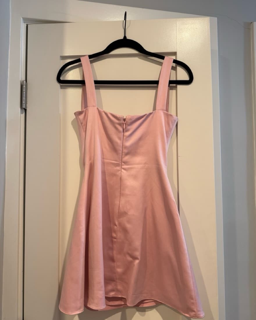 House of CB Pink Satin Mini Dress - Image 4