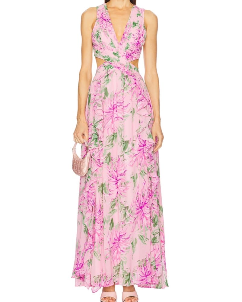 Pink Floral Dress - Image 2