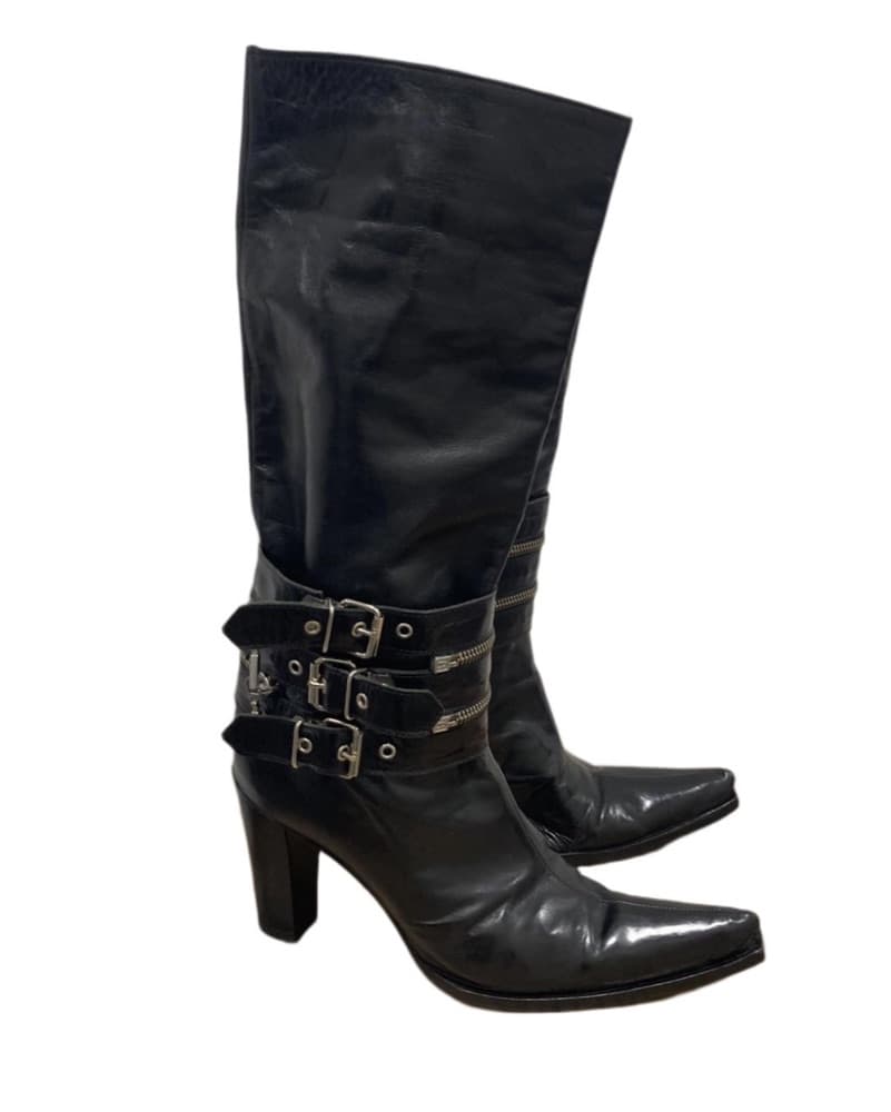 Vintage Plein Sud Leather Boots EU 40 - Image 1