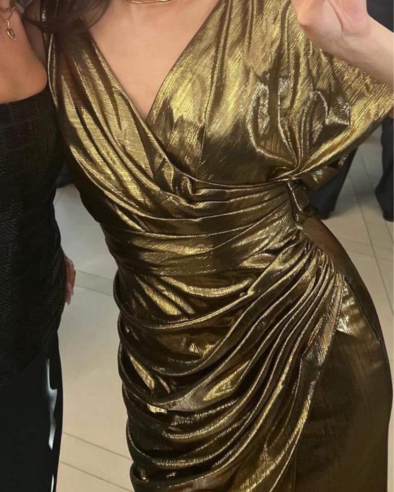 metallic antique gold gown - Image 1