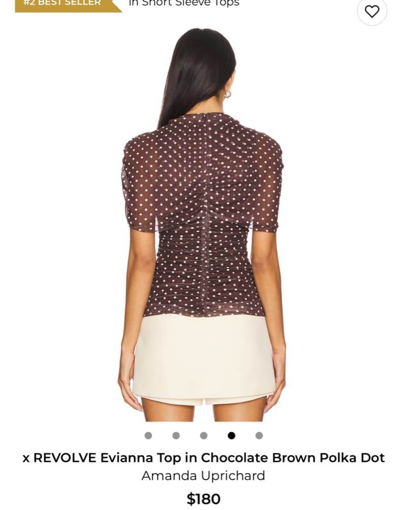Amanda Uprichard Polka Dot Top - Image 2