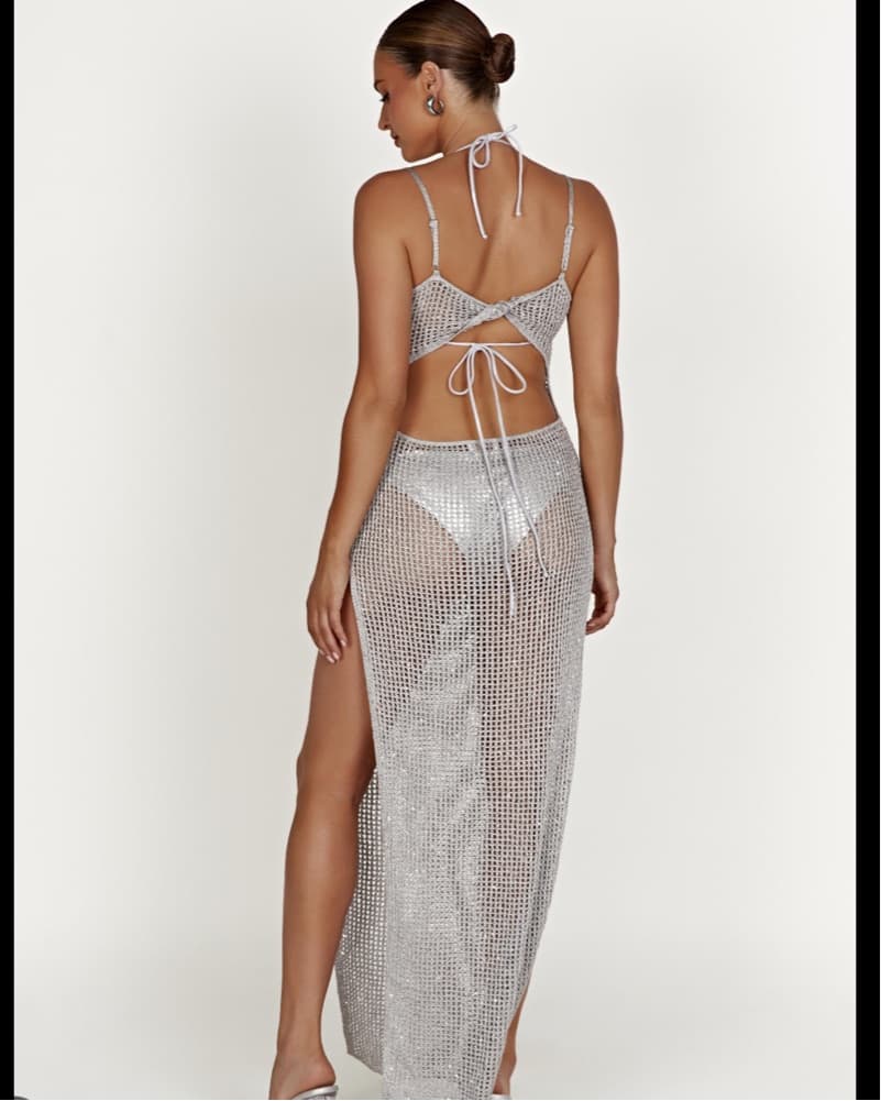 Zelda Sequin Crotchet Maxi Dress  - Image 2