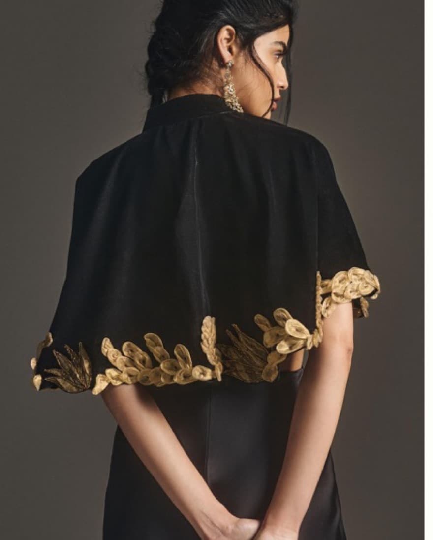 Velvet and Gold Capelet - Image 2
