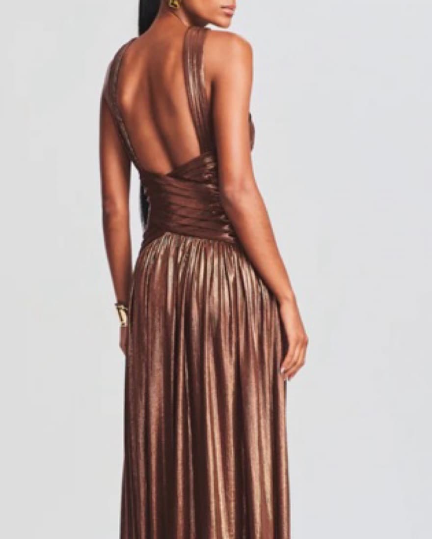 Retrofete Salem Dress In Chocolate - Image 3