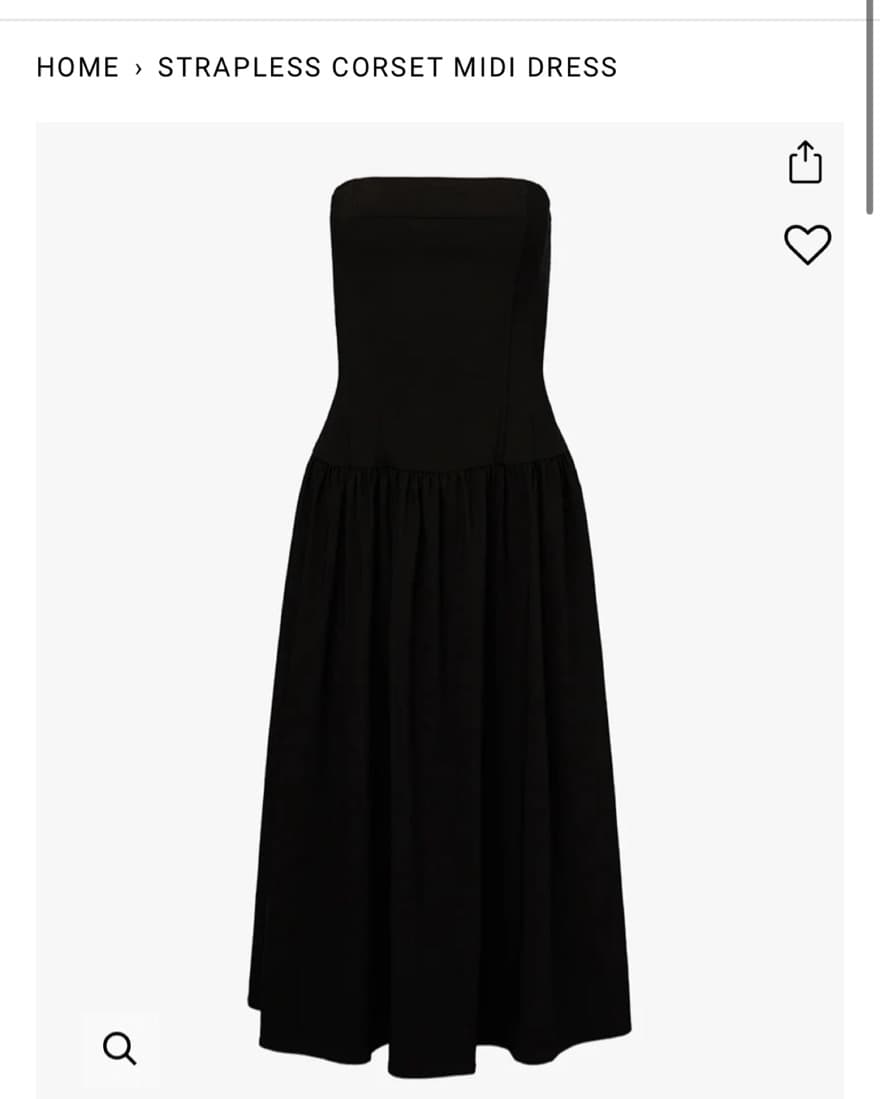 Strapless Corset Midi Dress  - Image 3