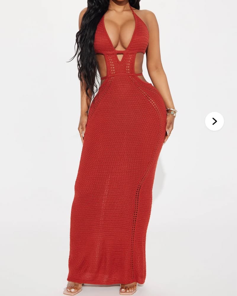 Crochet Cut Out Maxi Dress - Image 2