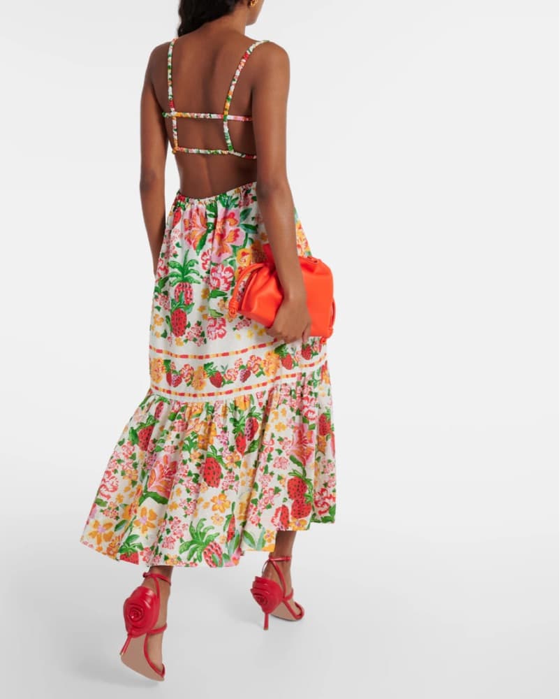 Vibrant Floral Print Midi Dress - Image 2