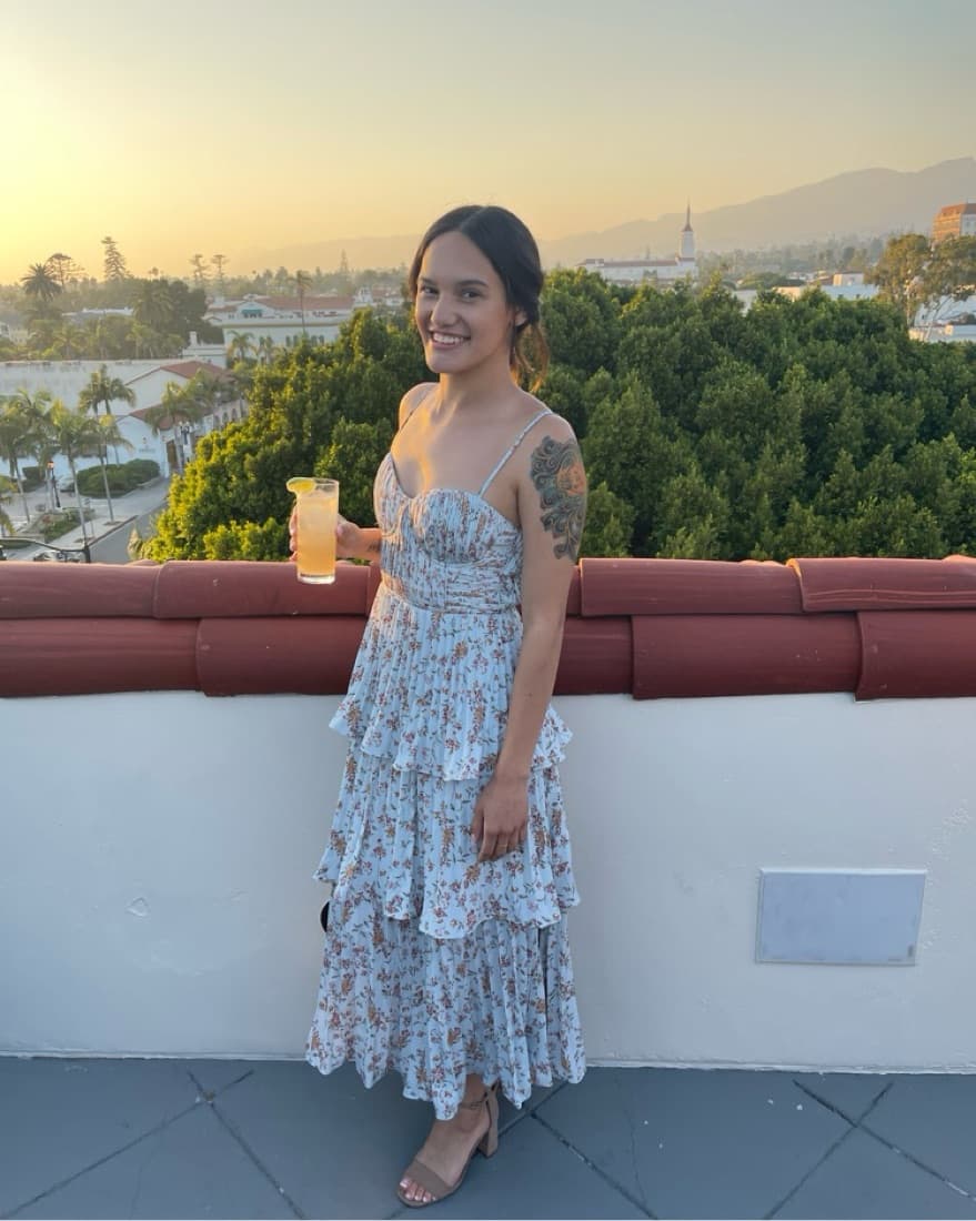 Blue Floral Lulus Dress - Image 6