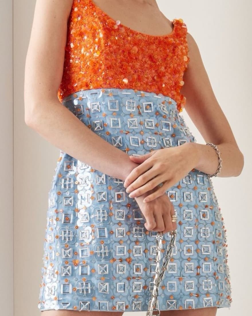 Des Phemmes Embroidered Beaded Dress - Image 3
