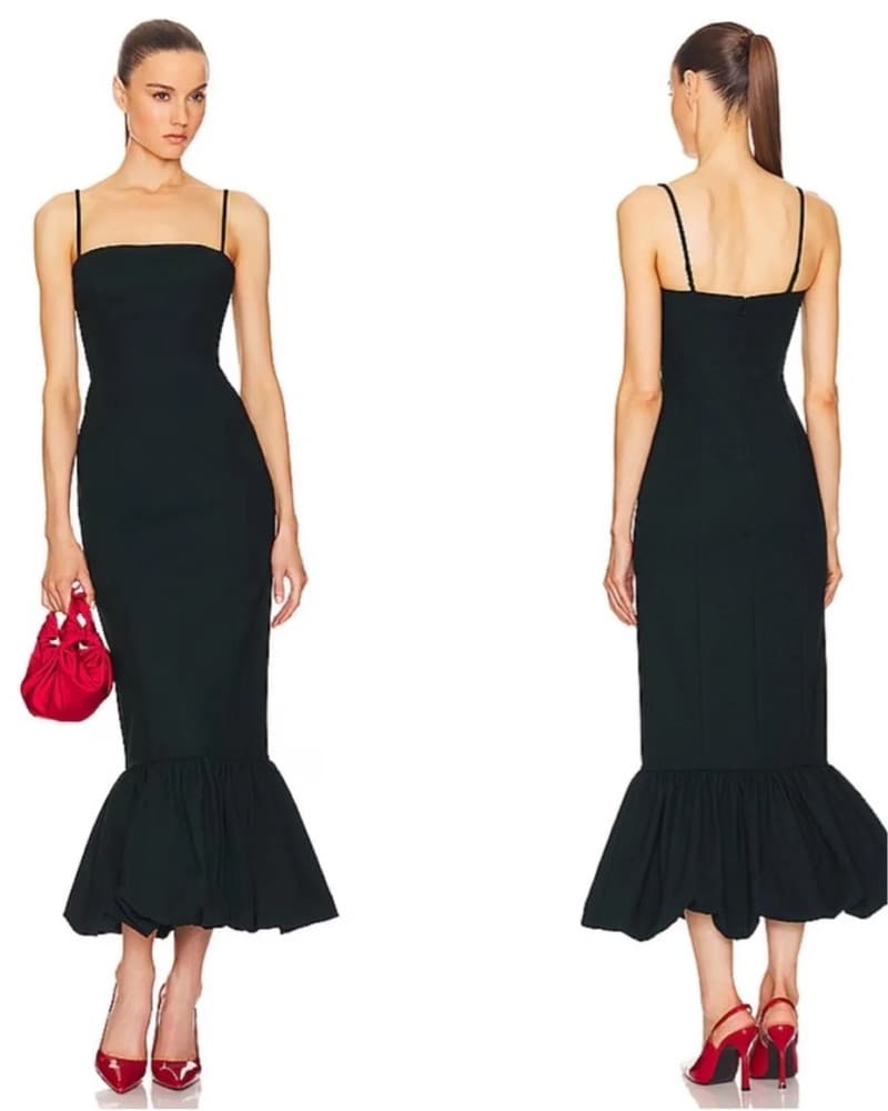 Helsa Faillie Midi Dress In Black - Image 5