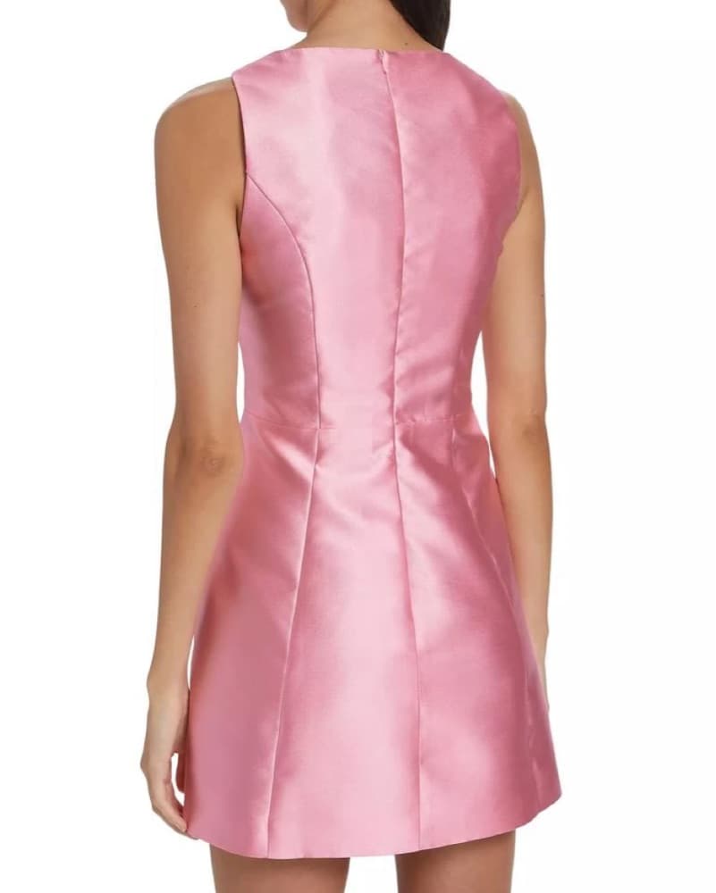 Elegant Pink Floral Mini Dress - Image 6
