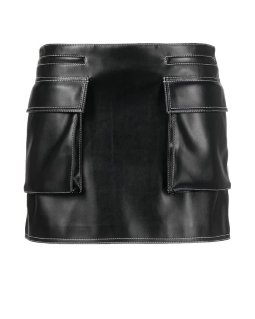 Philosophy Mini Leather Skirt - Image 3