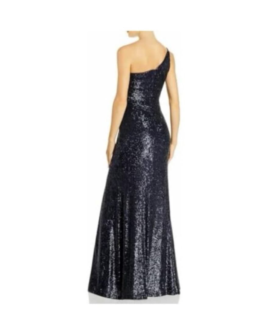 Revolve One Shoulder Sequin Black Gown - Image 4