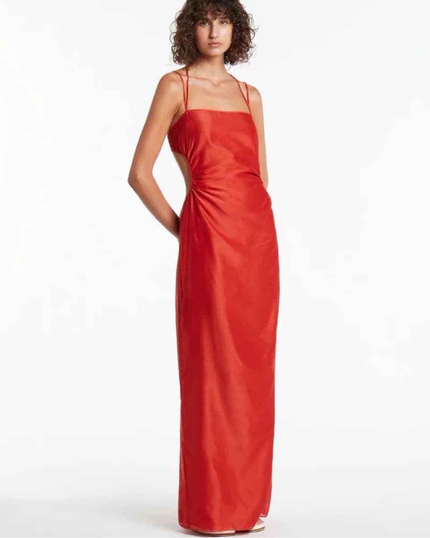 Sir Red Silk Formal Dress - Image 1
