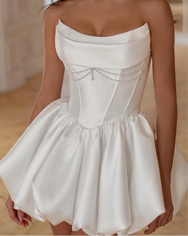 Short Bridal Dress - Image 5
