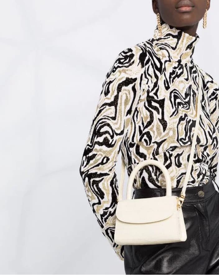 Byfar Cream Mini Tote Bag - Image 3